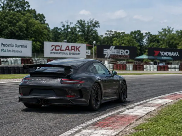 Porsche 911 GT3 on a race circuit